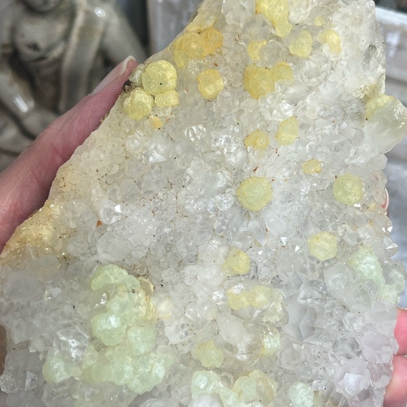 Botryoidal Prehnite with Quartz - Picture 5 of 8